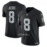 Camiseta NFL Limited Las Vegas Raiders Josh Jacobs Vapor F.U.S.E. Negro