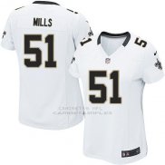 Camiseta New Orleans Saints Mills Blanco Nike Game NFL Mujer