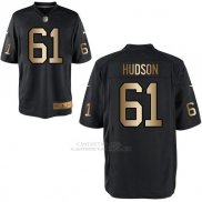 Camiseta Oakland Raiders Hudson Negro Nike Gold Game NFL Hombre