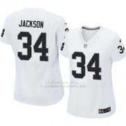 Camiseta Oakland Raiders Jackson Blanco Nike Game NFL Mujer