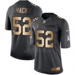 Camiseta Oakland Raiders Mack Negro 2016 Nike Gold Anthracite Salute To Service NFL Hombre