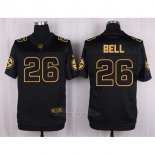 Camiseta Pittsburgh Steelers Bell Negro Nike Elite Pro Line Gold NFL Hombre