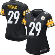 Camiseta Pittsburgh Steelers Thomas Negro Nike Game NFL Mujer