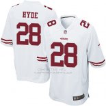 Camiseta San Francisco 49ers Hyde Blanco Nike Game NFL Hombre