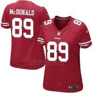 Camiseta San Francisco 49ers McDonald Rojo Nike Game NFL Mujer