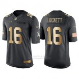 Camiseta Seattle Seahawks Lockett Negro 2016 Nike Gold Anthracite Salute To Service NFL Hombre