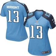 Camiseta Tennessee Titans Wright Azul Nike Game NFL Mujer