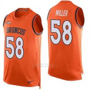 Camisetas Sin Mangas NFL Limited Hombre Denver Broncos 58 Miller Naranja