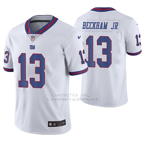 Camiseta NFL Limited Hombre New York Giants Odell Beckham Jr. Blanco Color  Rush Replicas - camisetasnfl.es