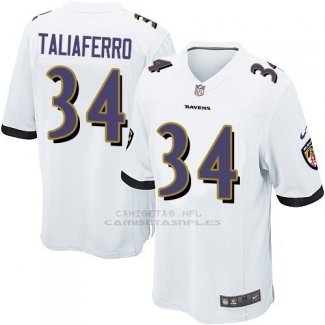 Camiseta Baltimore Ravens Taliaferro Blanco Nike Game NFL Hombre