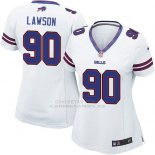 Camiseta Buffalo Bills Lawson Blanco Nike Game NFL Mujer