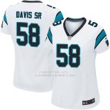 Camiseta Carolina Panthers Davis Sr Nike Game NFL Blanco Mujer Camiseta Carolina Panthers Davis Sr Nike Game NFL Blanco Mujer
