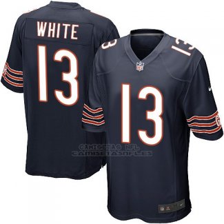 Camiseta Chicago Bears White Blanco Negro Nike Game NFL Hombre