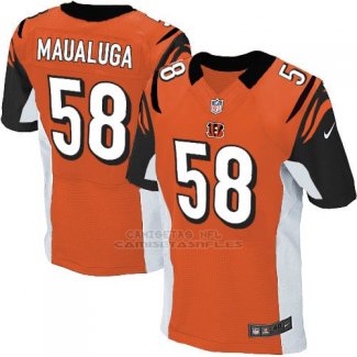 Camiseta Cincinnati Bengals Maualuga Naranja Nike Elite NFL Hombre