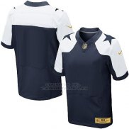 Camiseta Dallas Cowboys Blanco y Profundo Azul Nike Gold Elite NFL Hombre
