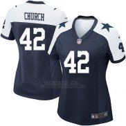Camiseta Dallas Cowboys Church Negro Blanco Nike Game NFL Mujer