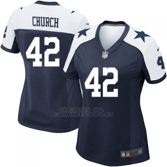 Camiseta Dallas Cowboys Church Negro Blanco Nike Game NFL Mujer