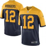 Camiseta Green Bay Packers Rodgers Negro Amarillo Nike Game NFL Nino