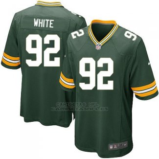 Camiseta Green Bay Packers White Verde Militar Nike Game NFL Hombre