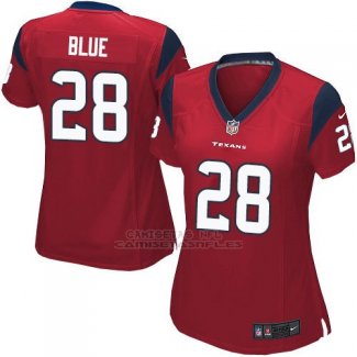 Camiseta Houston Texans Blue Rojo Nike Game NFL Mujer
