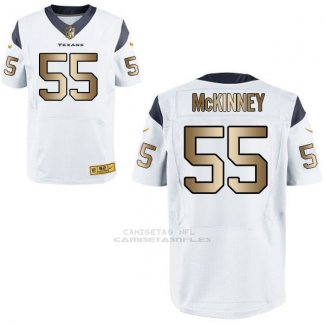 Camiseta Houston Texans Mckinney Blanco Nike Gold Elite NFL Hombre