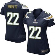 Camiseta Los Angeles Chargers Verrett Negro Nike Game NFL Mujer