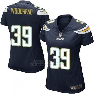 Camiseta Los Angeles Chargers Woodhead Negro Nike Game NFL Mujer