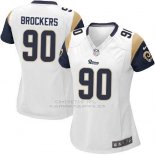 Camiseta Los Angeles Rams Brockers Blanco Nike Game NFL Mujer