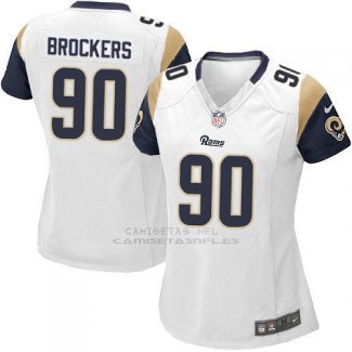 Camiseta Los Angeles Rams Brockers Blanco Nike Game NFL Mujer