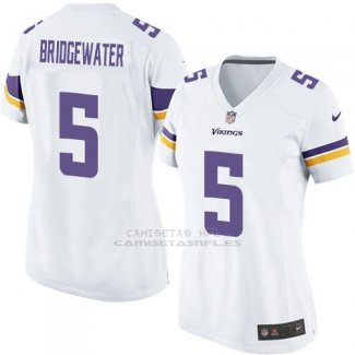 Camiseta Minnesota Vikings Briogewater Blanco Nike Game NFL Mujer