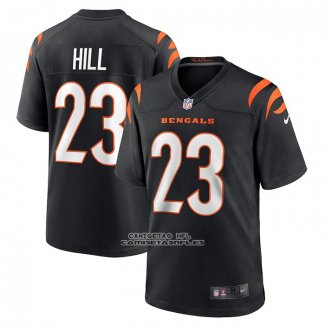 Camiseta NFL Game Cincinnati Bengals Daxton Hill 2022 NFL Draft Pick Negro