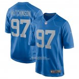Camiseta NFL Game Detroit Lions Aidan Hutchinson 2022 NFL Draft Pick Alterno Azul