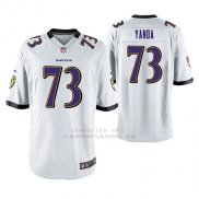 Camiseta NFL Game Hombre Baltimore Ravens Marshal Yanda Blanco