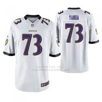 Camiseta NFL Game Hombre Baltimore Ravens Marshal Yanda Blanco