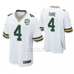 Camiseta NFL Game Hombre Green Bay Packers Brett Favre Blanco 100th Anniversary