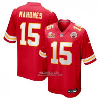 Camiseta NFL Game Kansas City Chiefs Patrick Mahomes Super Bowl LIX Rojo