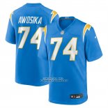 Camiseta NFL Game Los Angeles Chargers Kayode Awosika Azul Camiseta NFL Game Los Angeles Chargers Kayode Awosika Azul