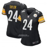 Camiseta NFL Game Mujer Pittsburgh Steelers Ike Taylor Retired Negro