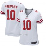 Camiseta NFL Game Mujer San Francisco 49ers Jimmy Garoppolo Blanco Color Rush