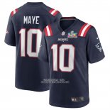 Camiseta NFL Game New England Patriots Drake Maye Super Bowl LX Patch Azul Camiseta NFL Game New England Patriots Drake Maye Super Bowl LX Patch Azul