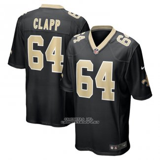 Camiseta NFL Game New Orleans Saints Will Clapp Negro