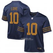 Camiseta NFL Game Nino Green Bay Packers Jordan Love 1923 Classic Azul