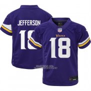 Camiseta NFL Game Nino Minnesota Vikings Justin Jefferson Violeta