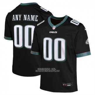 Camiseta NFL Game Nino Philadelphia Eagles Alterno Personalizada Negro