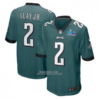 Camiseta NFL Game Philadelphia Eagles Darius Slay Jr. Super Bowl LVII Patch Atmosphere Fashion Gris