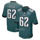 Camiseta NFL Game Philadelphia Eagles Jason Kelce Super Bowl LVII Patch Verde