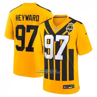 Camiseta NFL Game Pittsburgh Steelers Cameron Heyward Alterno 1933 Retro Amarillo