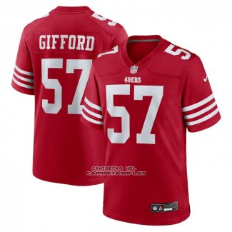 Camiseta NFL Game San Francisco 49ers Luke Gifford Rojo
