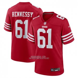 Camiseta NFL Game San Francisco 49ers Matt Hennessy Rojo