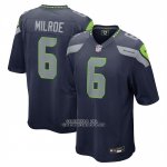 Camiseta NFL Game Seattle Seahawks Jalen Milroe 2025 NFL Draft Azul